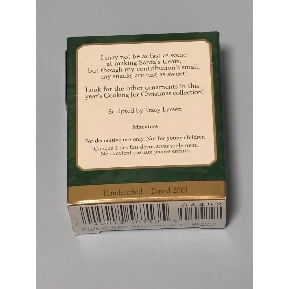 New 2001 Hallmark Sweet Contribution Mouse & Sugar Cookie Miniature Ornament
